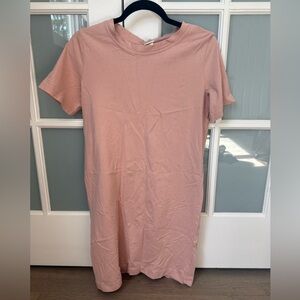Pink Short Sleeve T-shirt Dress